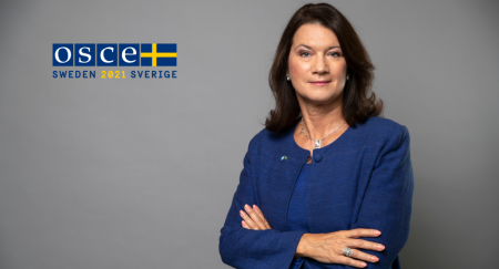 Președintele în exercițiu al OSCE, Ministrul Afacerilor Externe din Suedia, Ann Linde/ Sursa foto: MFA Sweden/Kristian Pohl