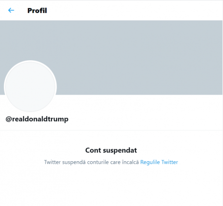 Asalt asupra Capitoliului: Twitter suspendă permanent contul lui Donald Trump