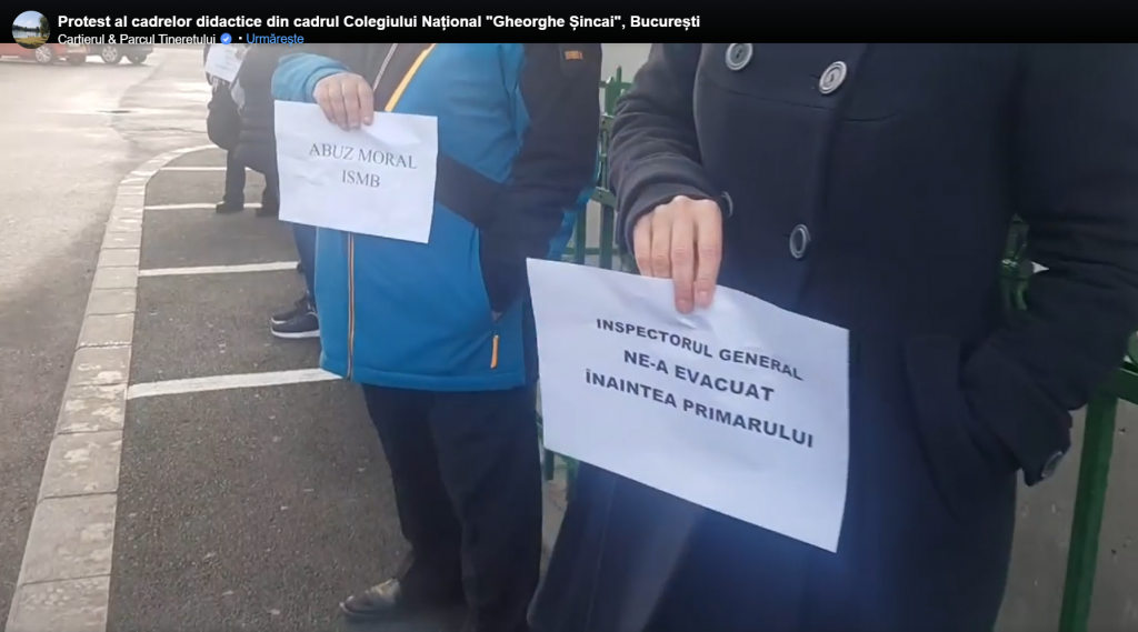 protest Colegiul Național „Gheorghe Șincai”