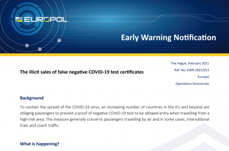 europol teste false covid