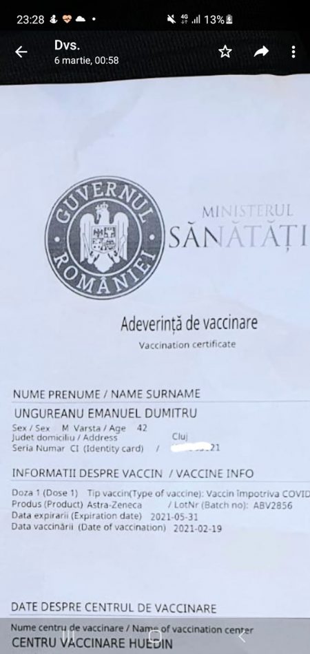 emanuel ungureanu vaccin astra