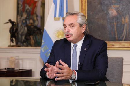 Preşedintele argentinian Alberto Fernandez