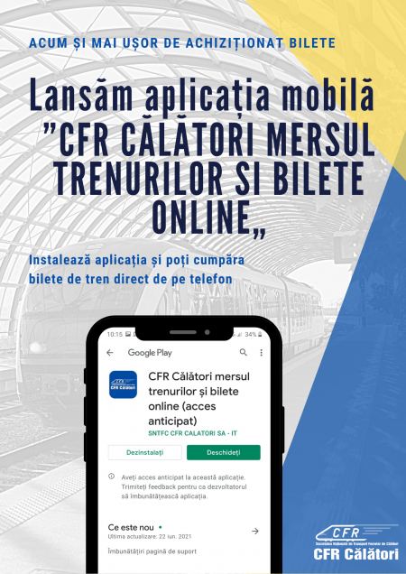 CFR Călători aplicatie mobila