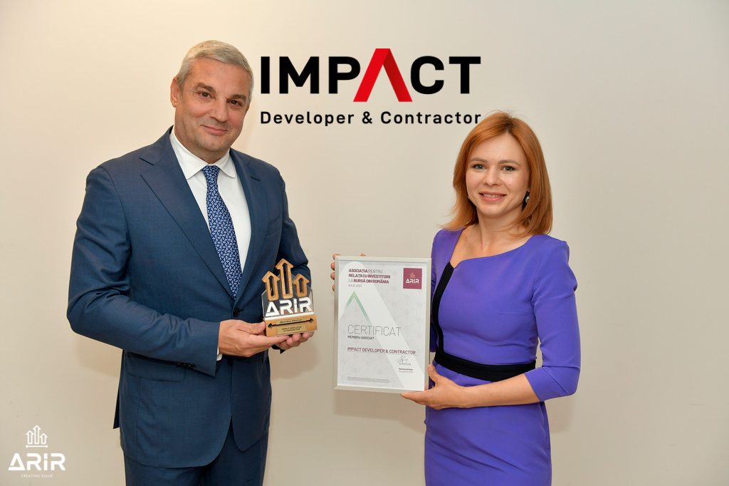 Impact Developer & Contractor, primul dezvoltator imobiliar listat la bursă, devine membru ARIR