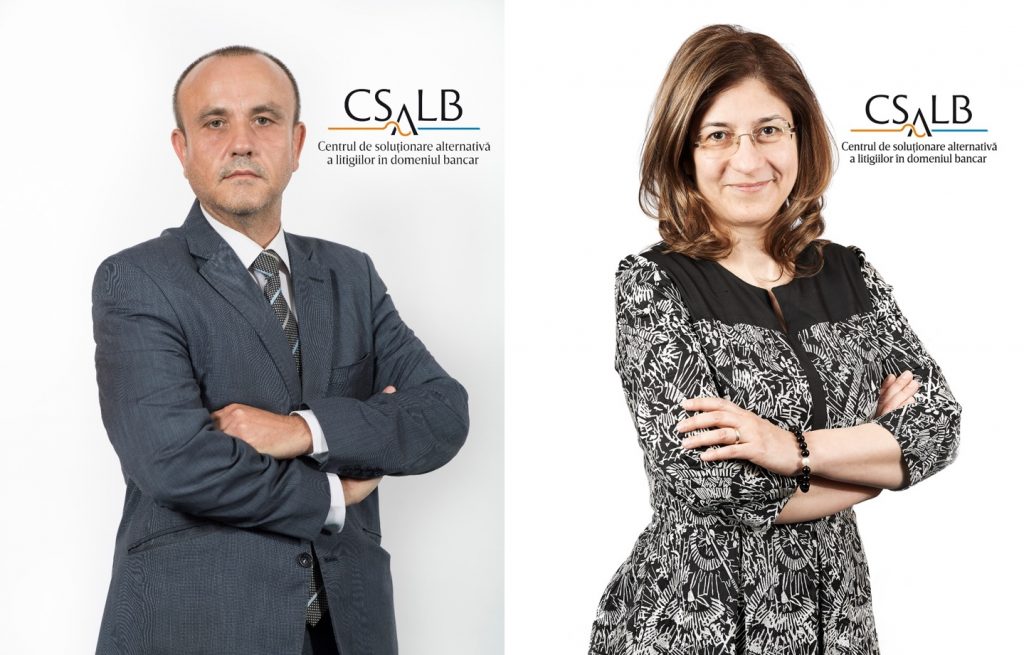 Ionut Stefan și Alina Alina Radu, conciliatori CSALB negociere clineti banci sfaturi consumatori recomandari banci