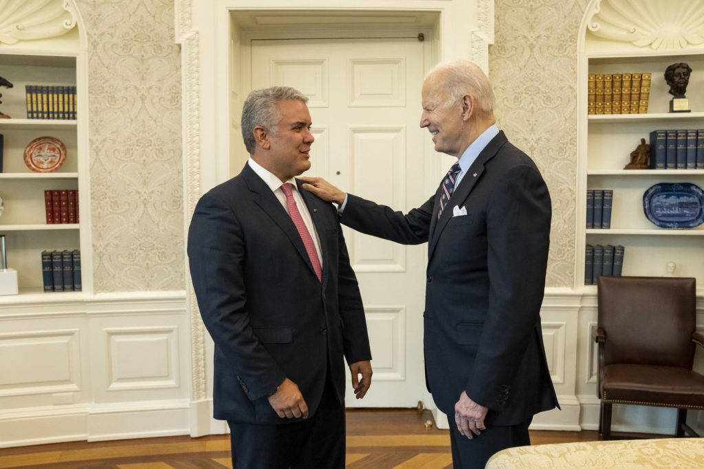 Preşedintele american Joe Biden l-a primit joi la Casa Albă pe omologul său columbian Ivan Duque
