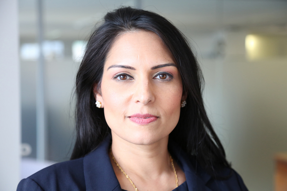 Priti Patel/Sursa foto: gov.uk/government
