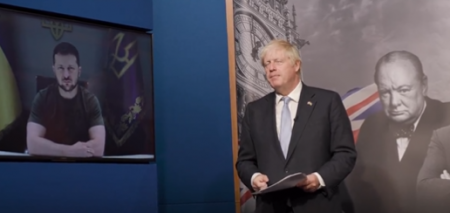 Boris Johnson Volodimir Zelenski Sir Winston Churchill