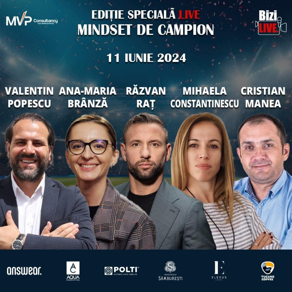 Mindset de Campion – un nou eveniment de tip emisiune tv cu public în sală, organizat de BiziLive.tv și MVP Consultancy