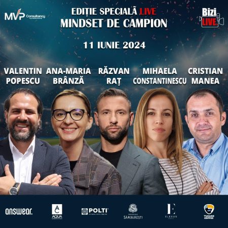 Mindset de Campion – un nou eveniment de tip emisiune tv cu public în sală, organizat de BiziLive.tv și MVP Consultancy