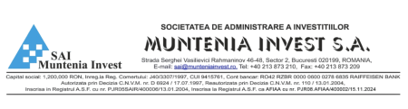 Notă de informare a investitorilor Fondului Deschis de Investiţii Plus Invest
