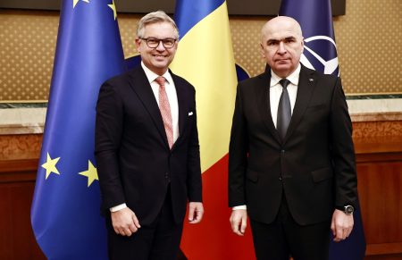 Ilie Bolojan si Magnus Brunner/sursa foto gov.ro
