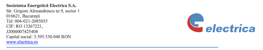 Electrica – Comunicat disponibilitate Raport T3
 - poza 1