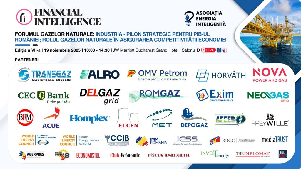Financial Intelligence, în parteneriat cu Asociația Energia Inteligentă, organizează miercuri, 19 noiembrie, a VII-a ediție a FORUMULUI GAZELOR NATURALE
 - poza 1