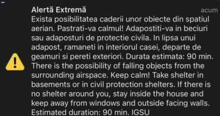 Un nou mesaj RO-Alert pentru locuitorii din zona de graniță româno-ucraineană - poza 1