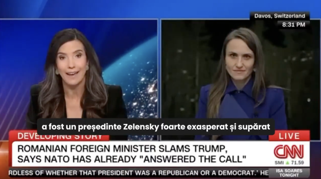 CNN: Ministrul Țoiu dă de păm&acirc;nt cu Trump, spun&acirc;nd că NATO a răspuns apelului său; Liderii europeni prezenți &icirc;n Elveția au ajuns la concluzia că trebuie construită o nouă &bdquo;cale de colaborare&rdquo; cu SUA și nu mai pot conta pe &bdquo;nostalgie&rdquo;
 - poza 1