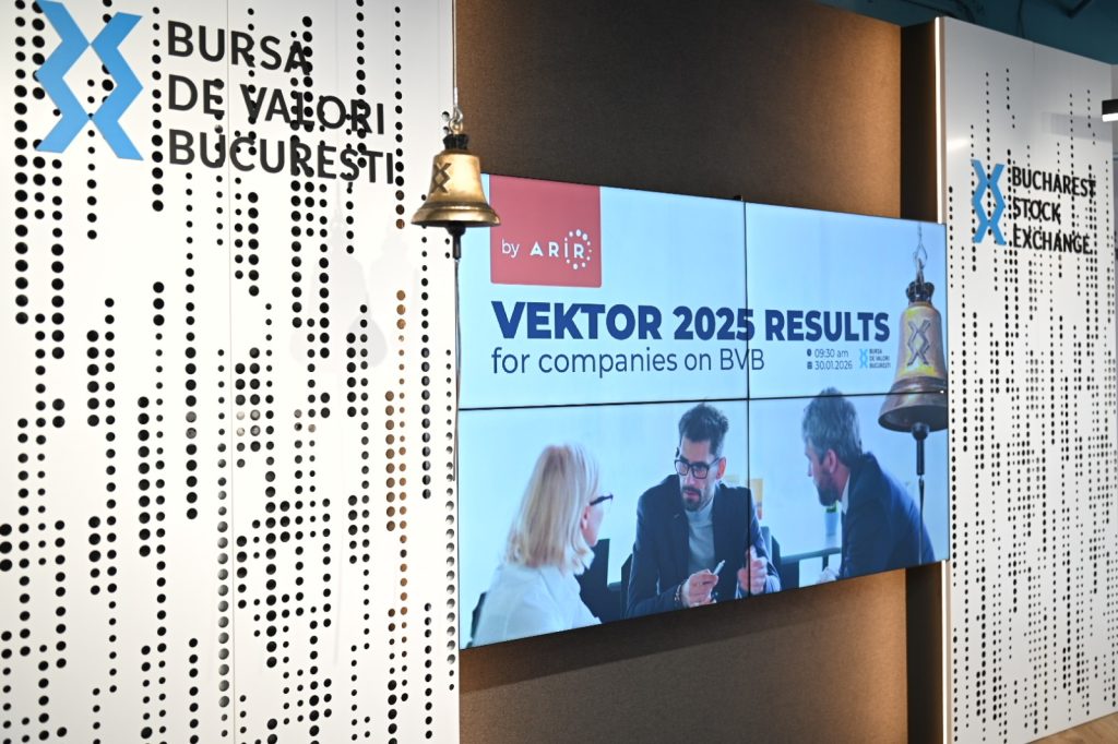35 de emitenți de la BVB au luat note de 10, la evaluarea VEKTOR by ARIR 2025, care evaluează comunicarea cu investitorii; media companiilor din categoria Premium este de 7,6
 - poza 1