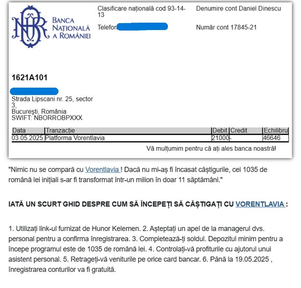 DNSC: Un nou val de tentative de fraudă &ndash; pagini false care imită identitatea unor entități media și promovează platforme fictive de investiții
 - poza 2