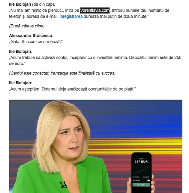 DNSC: Un nou val de tentative de fraudă &ndash; pagini false care imită identitatea unor entități media și promovează platforme fictive de investiții
 - poza 1