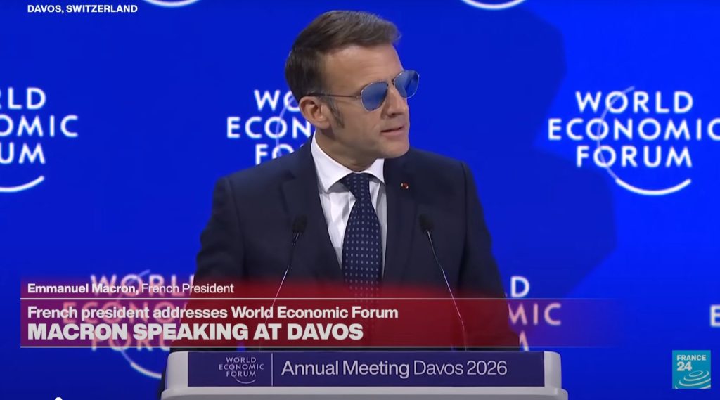 Povestea din spatele ochelarilor de soare impresionanți ai lui Emmanuel Macron la Davos
 - poza 1