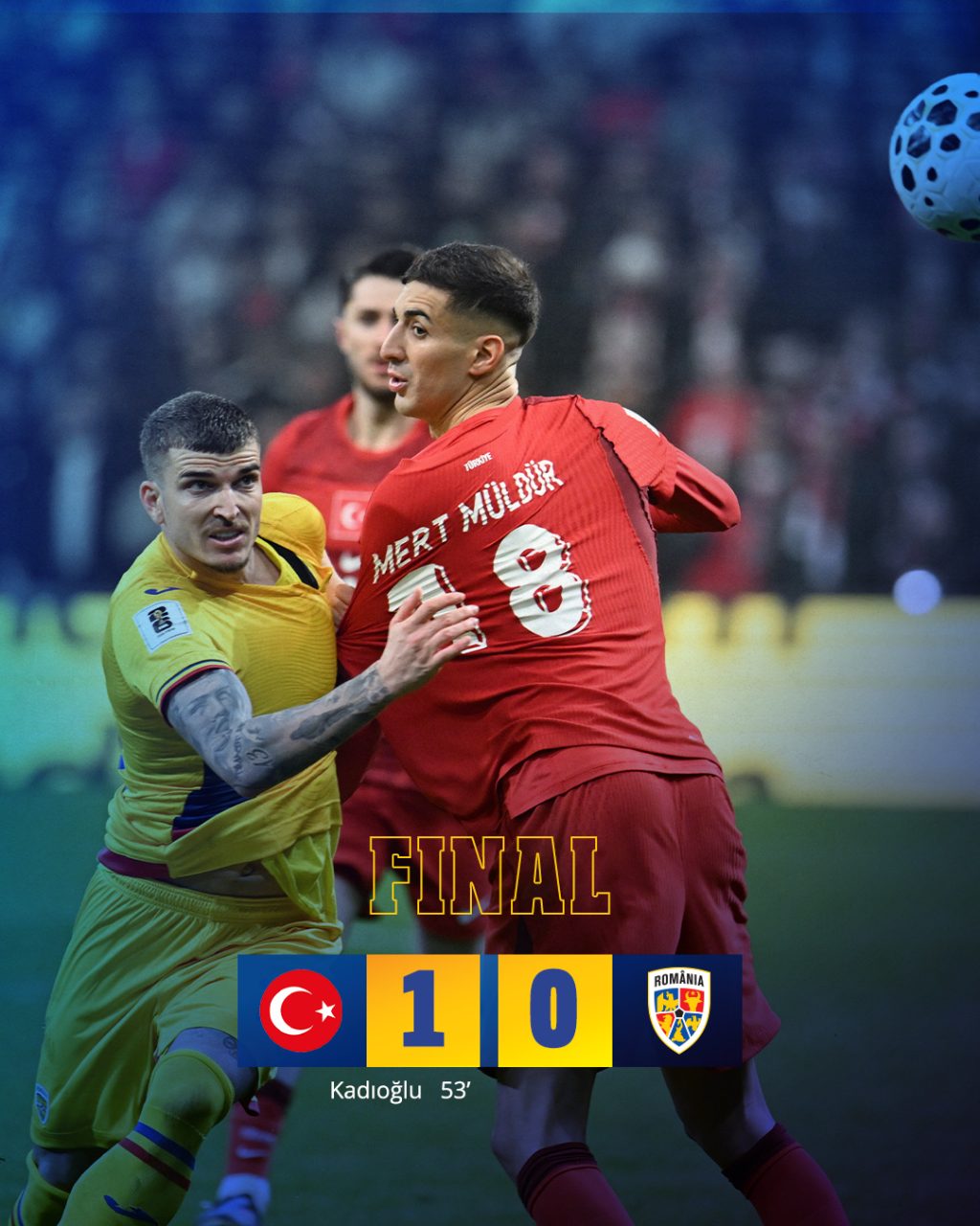 Fotbal/ Rom&acirc;nia, &icirc;nvinsă de Turcia cu 1-0, a ratat o nouă calificare la Cupa Mondială
 - poza 1