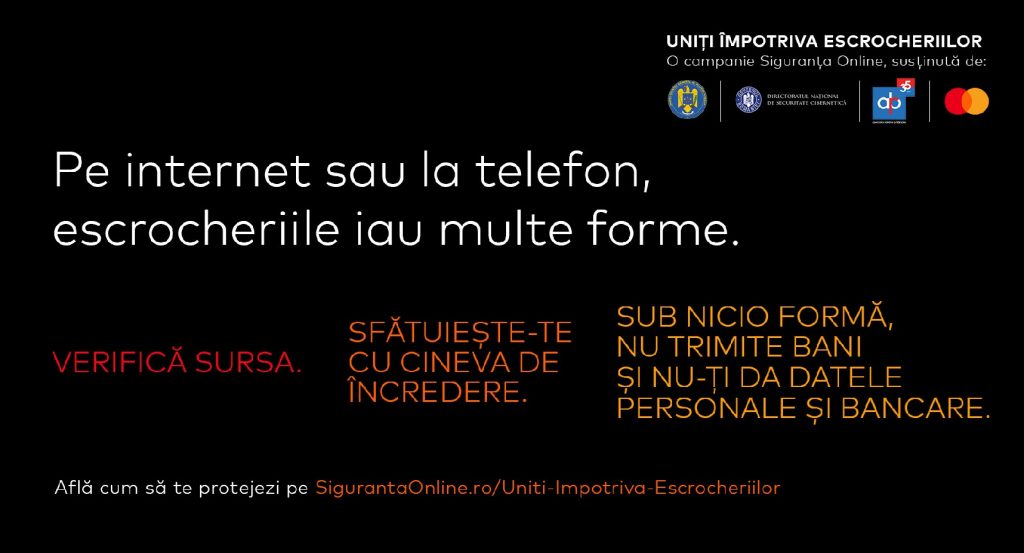 Poliția Rom&acirc;nă, DNSC, ARB și Mastercard&nbsp;lansează campania națională &bdquo;Uniți &icirc;mpotriva escrocheriilor&rdquo;
 - poza 1