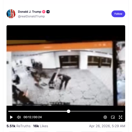 Un agent al Serviciului Secret, rănit în timpul incidentului de la Cina Corespondenţilor. Trump a postat imagini cu momentul în care Secret Service răspunde - poza 1