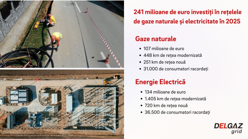 Delgaz Grid a investit, anul trecut, 241 milioane de euro &icirc;n rețelele de gaze naturale și electricitate
 - poza 1
