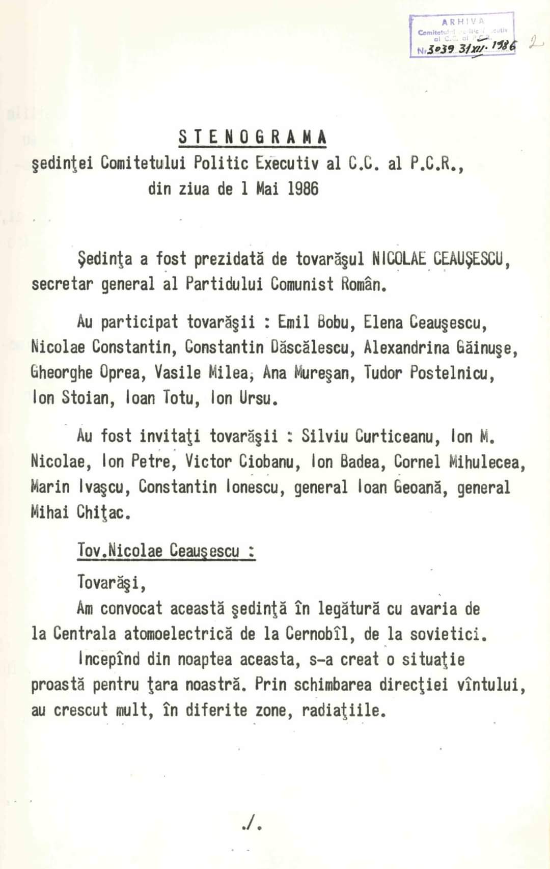 40 de ani de la accidentul de la Cernob&icirc;l &ndash; Percepția devine realitate operațională &icirc;n lipsa comunicării (vezi documente)
 - poza 2