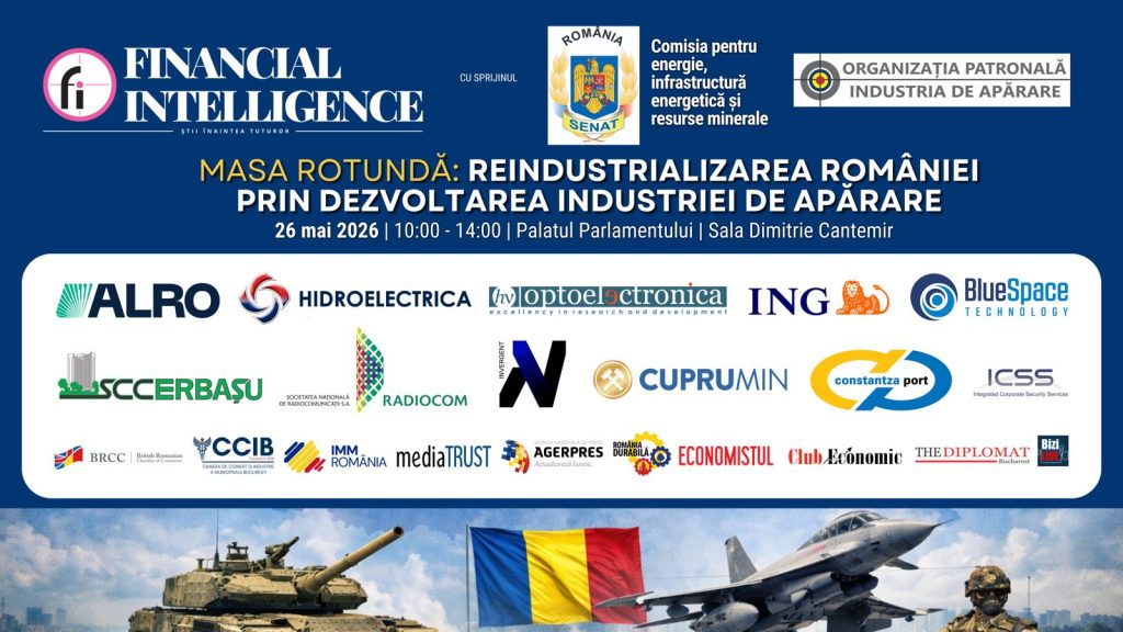 Financial Intelligence organizează Masa Rotundă cu tema REINDUSTRIALIZAREA ROM&Acirc;NIEI PRIN DEZVOLTAREA INDUSTRIEI DE APĂRARE
 - poza 1