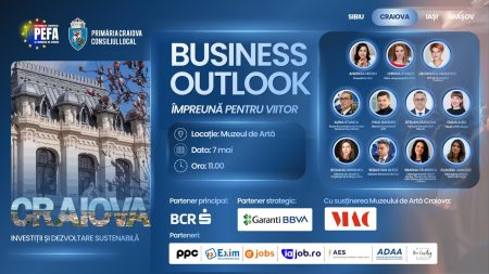 Business Outlook 2026 ajunge la Craiova: Dialog, Investiții și Sustenabilitate &ndash; 7 mai 2026 &nbsp;| &nbsp;ora 11:00 &nbsp;| &nbsp;Muzeul Național de Artă &nbsp;| &nbsp;Craiova
 - poza 1