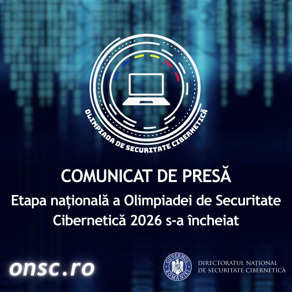 DNSC: Etapa naţională a Olimpiadei de Securitate Cibernetică 2026 şi-a desemnat c&acirc;ştigătorii
 - poza 1