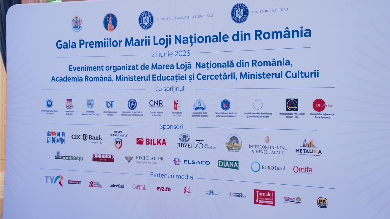 Gala Premiilor Marii Loji Naționale din Rom&acirc;nia, ediția a XIII-a 2026 &ndash; un veritabil Nobel rom&acirc;nesc
 - poza 3