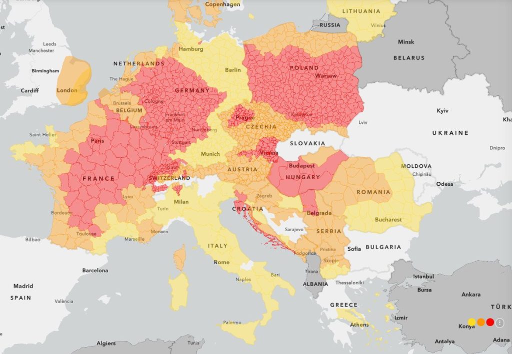 Valul de căldură se mută spre Europa Centrală: Germania și Polonia se pregătesc pentru temperaturi de aproape 40&deg;C. Transporturile, energia și economia sunt afectate
 - poza 1