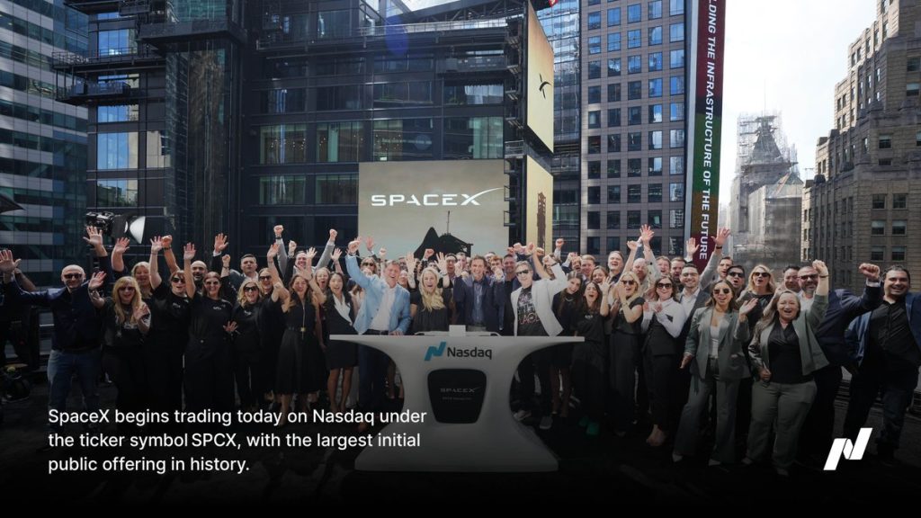 Acțiunile SpaceX se &icirc;nchid la 161 de dolari, &icirc;nregistr&acirc;nd o creștere de 19% după un debut record
 - poza 1