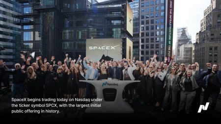 Acțiunile SpaceX se închid la 161 de dolari, înregistrând o creștere de 19% după un debut record - poza 1