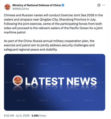 China şi Rusia anunţă exerciţii navale comune în Marea Galbenă şi în Oceanul Pacific - poza 1