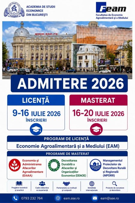 Oferta educațională, propusă de Facultatea de Economie Agroalimentară și a Mediului din ASE: Nu înveți doar economie, ci înveți cum să aplici economia în domenii esențiale pentru viitor - poza 1