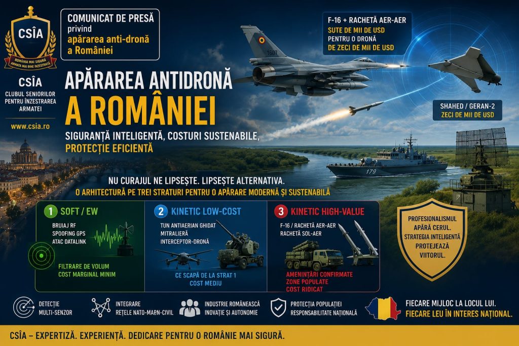 Apărarea antidronă a Rom&acirc;niei: de ce fiecare incursiune ajunge la racheta de F-16 &mdash; și cum se poate schimba asta (CSIA)
 - poza 1