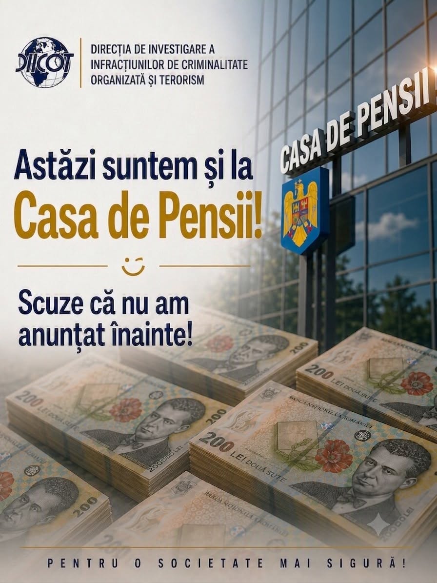 DIICOT, mesaj cu tentă ironică după declarațiile ministrului Dragoș P&icirc;slaru: &bdquo;Scuze că nu am anunțat &icirc;nainte!&rdquo;
 - poza 1