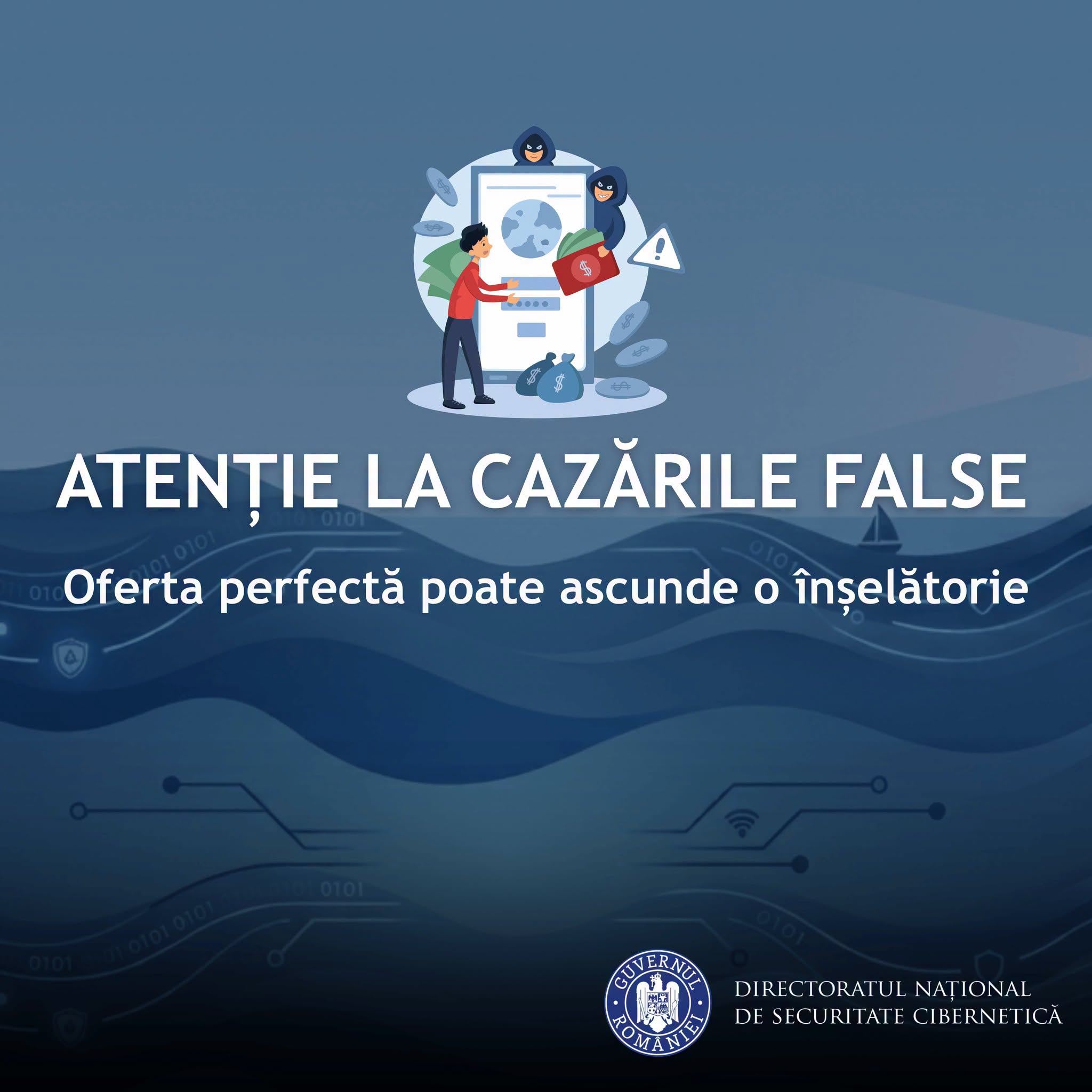 DNSC avertizează asupra ofertelor false de cazare: turiștii, îndemnați să verifice atent înainte de a plăti