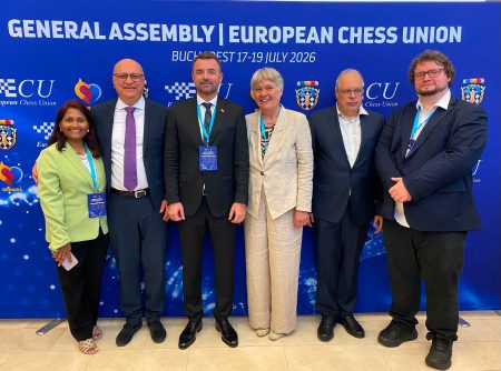 Adunarea Generală a Uniunii Europene de Șah se desfășoară la București – Zurab Azmaiparashvili a fost reales președinte al Uniunii Europene de Șah; Vlad Ardeleanu – vicepreședinte - poza 1