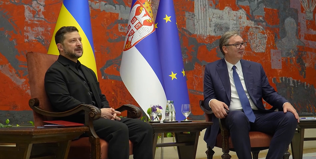 Zelenski a discutat cu Vucic &icirc;n prima sa vizită &icirc;n Serbia, o ţară aliată a Rusiei
 - poza 1