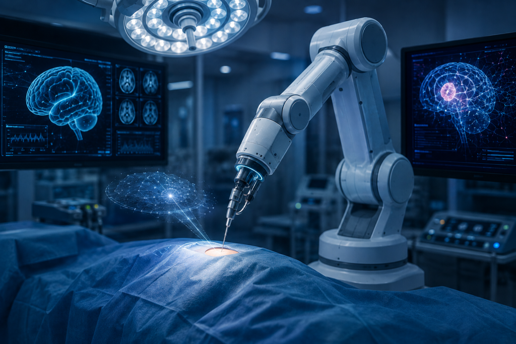 Neurochirurgii din Londra au realizat prima operație din lume asistată de inteligență artificială pentru îndepărtarea unei tumori cerebrale