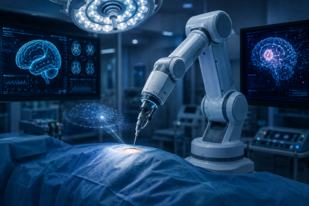 Neurochirurgii din Londra au realizat prima operaţie din lume asistată de inteligenţă artificială pentru îndepărtarea unei tumori cerebrale - poza 1