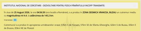 Cutremur de magnitudine 4,4, în zona seismică Vrancea, marţi dimineaţă - poza 1