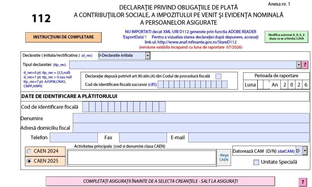 Camera Consultanților Fiscali: Declarația 112 conține o neconcordanță privind calculul CAS pentru contractele part-time și concediile medicale
 - poza 1