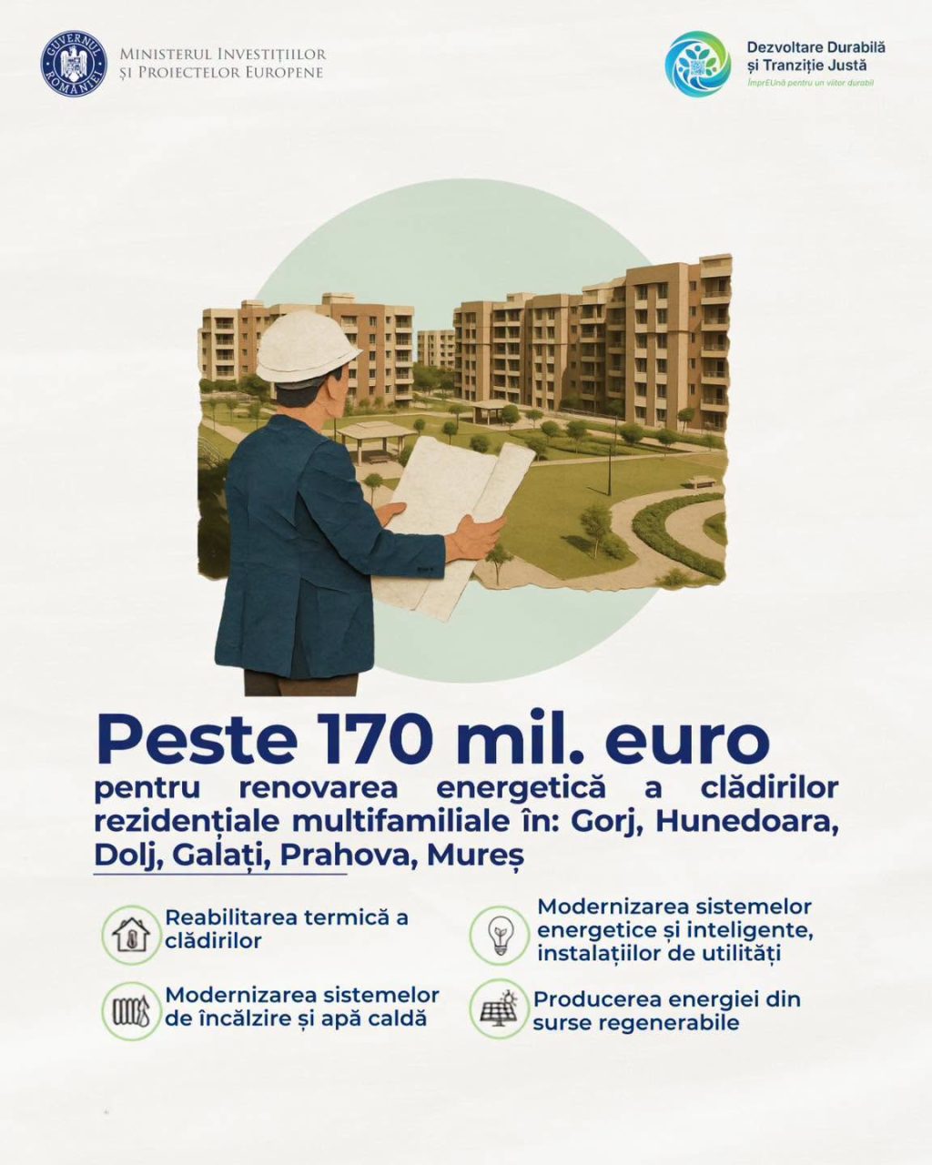 Apel de proiecte de peste 170 milioane de euro pentru renovarea energetică a clădirilor rezidenţiale multifamiliale
 - poza 1