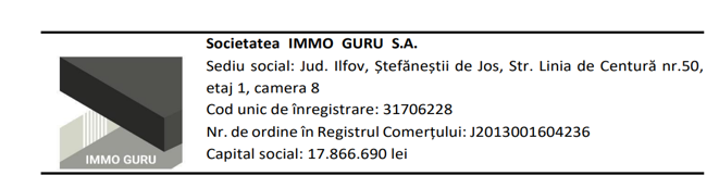 CONVOCATOR AL ADUNĂRII GENERALE EXTRAORDINARE A ACȚIONARILOR IMMO GURU S.A.