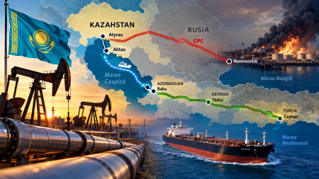 Marile companii petroliere din Kazahstan analizează o rută de export care să ocolească Rusia, după atacurile ucrainene asupra infrastructurii de la Marea Neagră - poza 1